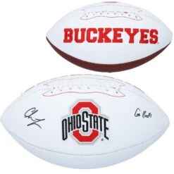 Chase Young Ohio State Buckeyes Fanatics Authentic Autographed White Panel Football With "Go Bucks" Inscription