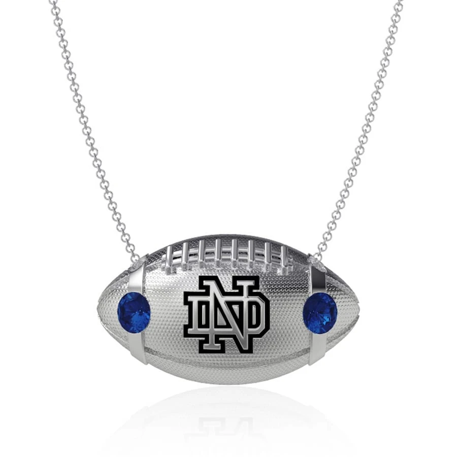 Notre Dame Fighting Irish Dayna Designs Football Necklace 1 Notre Dame Fighting Irish Dayna Designs Football Necklace