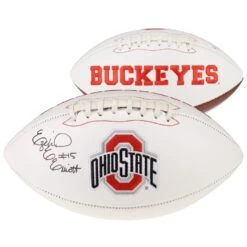 Ezekiel Elliott Ohio State Buckeyes Fanatics Authentic Autographed White Panel Football