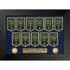 Notre Dame Fighting Irish Highland Mint 11-Time Football National Champions 18'' X 22'' Gold Deluxe Banner Frame