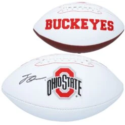 Jeff Okudah Ohio State Buckeyes Fanatics Authentic Autographed White Panel Football