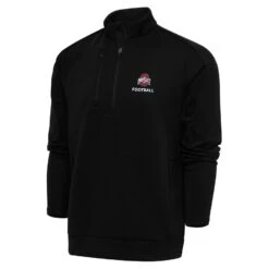 Ohio State Buckeyes Antigua Football Big & Tall Generation Quarter-Zip Pullover Top - Black
