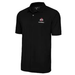 Ohio State Buckeyes Antigua Football Big & Tall Legacy Pique Polo - Black