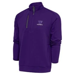 Washington Huskies Antigua Football Generation Quarter-Zip Pullover Top - Purple