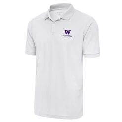 Washington Huskies Antigua Football Big & Tall Legacy Pique Polo - White