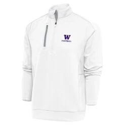 Washington Huskies Antigua Football Generation Quarter-Zip Pullover Top - White
