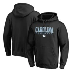 North Carolina Tar Heels Fanatics Branded True Sport Football Pullover Hoodie - Black