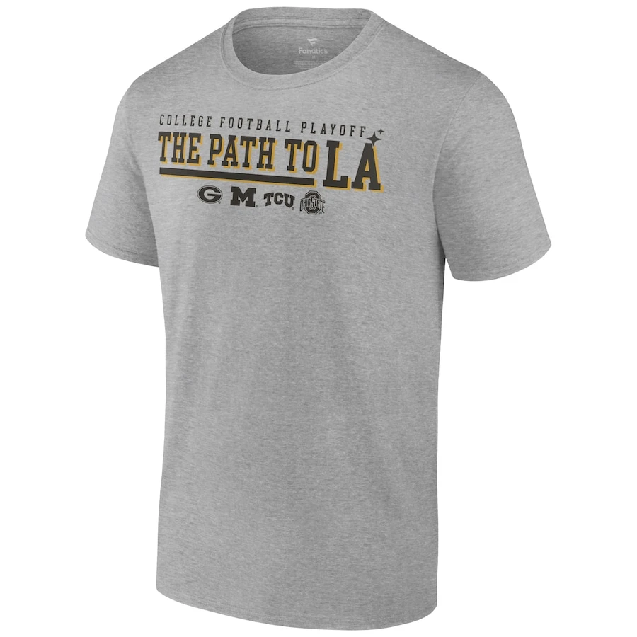 Fanatics Branded 2022 College Football Playoff Bracket T-Shirt - Heather Gray 2 Fanatics Branded 2022 College Football Playoff Bracket T-Shirt - Heather Gray - Image 2