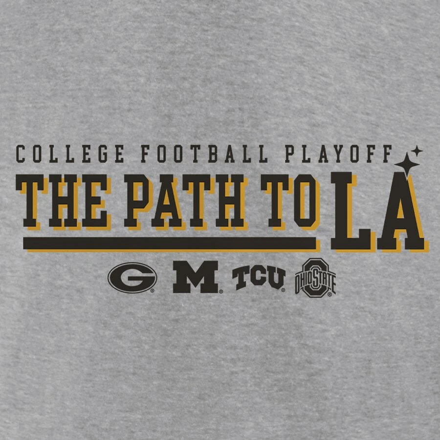 Fanatics Branded 2022 College Football Playoff Bracket T-Shirt - Heather Gray 4 Fanatics Branded 2022 College Football Playoff Bracket T-Shirt - Heather Gray - Image 4