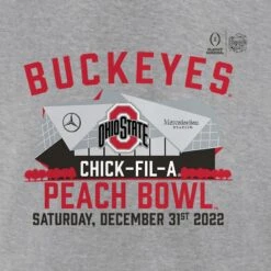 Ohio State Buckeyes Fanatics Branded College Football Playoff 2022 Peach Bowl Gameday Stadium T-Shirt - Heather Gray 7 Ohio State Buckeyes Fanatics Branded College Football Playoff 2022 Peach Bowl Gameday Stadium T-Shirt - Heather Gray -Football Related Stores mens fanatics branded heather gray ohio state buckeyes college football playoff 2022 peach bowl gameday stadium t shirt pi5262000 altimages ff 5262684 f772793a05f30cf5bad1alt4 full