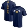 Notre Dame Fighting Irish Fanatics Branded Playmaker Football Personalized Name T-Shirt - Navy