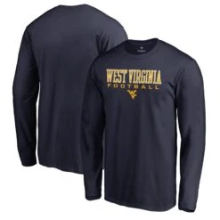 West Virginia Mountaineers Fanatics Branded True Sport Football Long Sleeve T-Shirt - Navy
