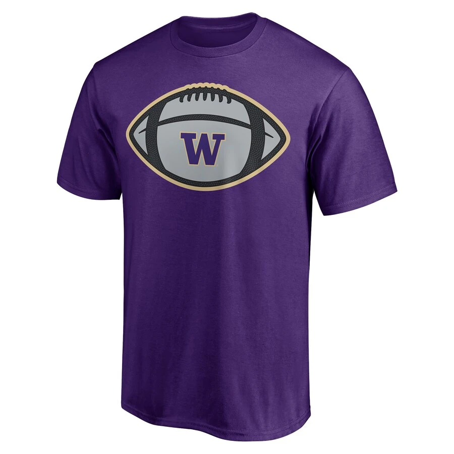 Washington Huskies Fanatics Branded Game Ball Football Personalized Name T-Shirt - Purple 2 Washington Huskies Fanatics Branded Game Ball Football Personalized Name T-Shirt - Purple - Image 2