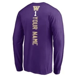 Washington Huskies Fanatics Branded Playmaker Personalized Football Long Sleeve T-Shirt - Purple -Football Related Stores mens fanatics branded purple washington huskies playmaker personalized football long sleeve t shirt pi4723000 altimages ff 4723968 eb7addaa94745dbdd797alt3 full