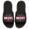 Ohio State Buckeyes ISlide Football Bar Logo Slide Sandals - Black