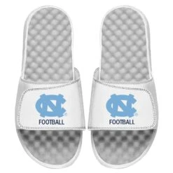 North Carolina Tar Heels ISlide Football Slide Sandals - White