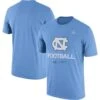North Carolina Tar Heels Jordan Brand Team Football Legend T-Shirt - Heathered Carolina Blue