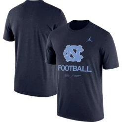 North Carolina Tar Heels Jordan Brand Team Football Legend T-Shirt - Heathered Navy