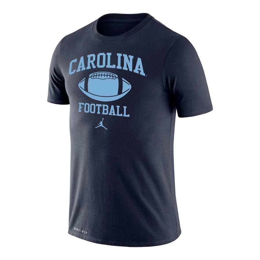 North Carolina Tar Heels Jordan Brand Big & Tall Football Legend Performance T-Shirt - Navy - Image 2