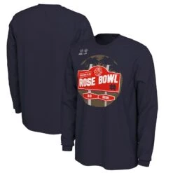 Notre Dame Fighting Irish Nike College Football Playoff 2021 Rose Bowl Bound Illustrated Long Sleeve T-Shirt - Navy