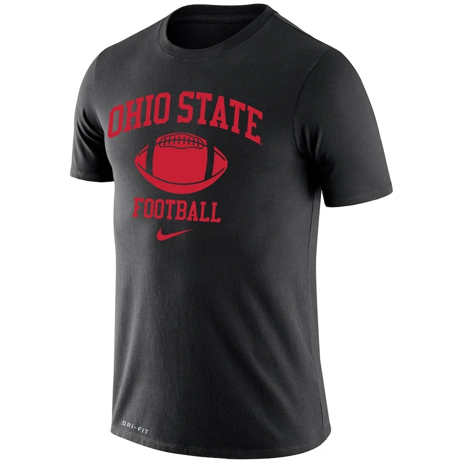 Ohio State Buckeyes Nike Retro Football Lockup Legend Performance T-Shirt - Black 2 Ohio State Buckeyes Nike Retro Football Lockup Legend Performance T-Shirt - Black - Image 2
