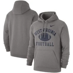 West Virginia Mountaineers Nike Football Club Pullover Hoodie - Heathered Gray