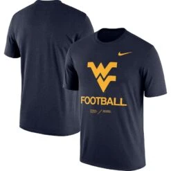 West Virginia Mountaineers Nike Team Football Legend T-Shirt - Heathered Navy