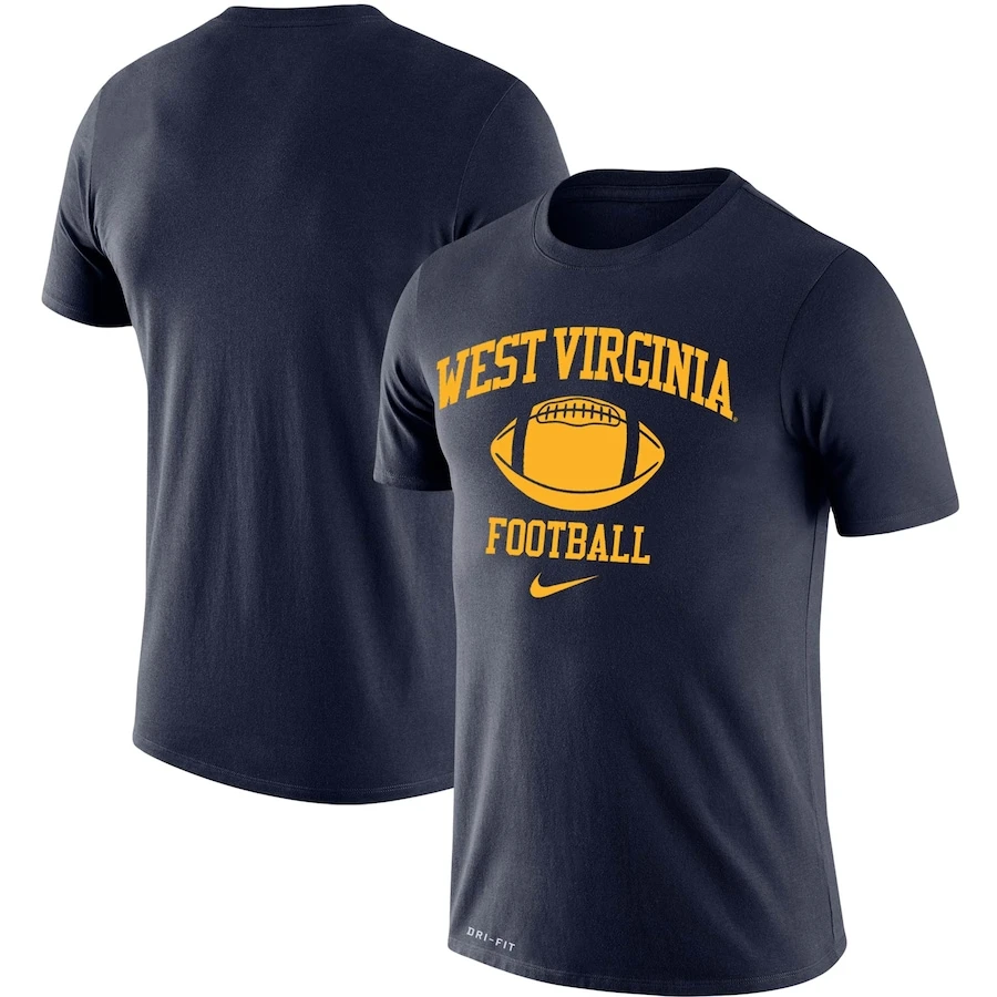 West Virginia Mountaineers Nike Retro Football Lockup Legend Performance T-Shirt - Navy 1 West Virginia Mountaineers Nike Retro Football Lockup Legend Performance T-Shirt - Navy