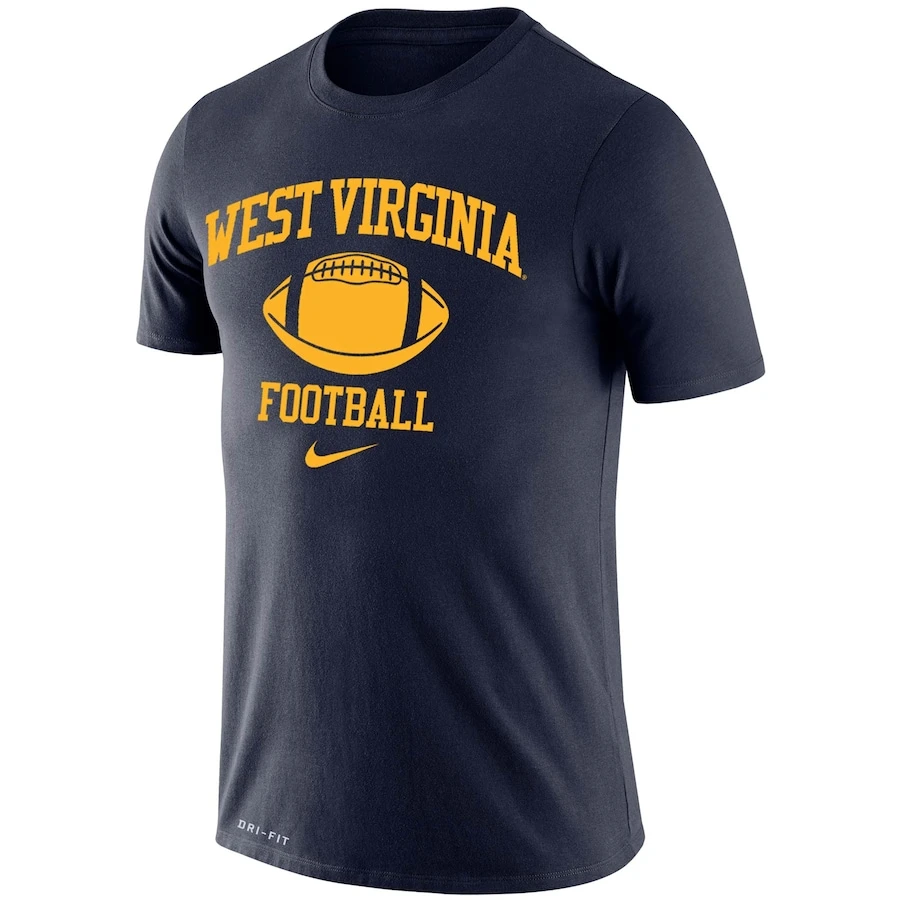 West Virginia Mountaineers Nike Retro Football Lockup Legend Performance T-Shirt - Navy 2 West Virginia Mountaineers Nike Retro Football Lockup Legend Performance T-Shirt - Navy - Image 2
