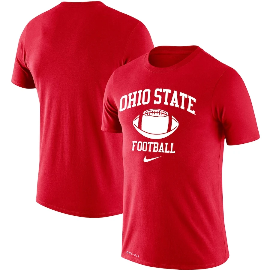 Ohio State Buckeyes Nike Retro Football Lockup Legend Performance T-Shirt - Scarlet 1 Ohio State Buckeyes Nike Retro Football Lockup Legend Performance T-Shirt - Scarlet