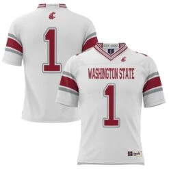 #1 Washington State Cougars ProSphere Endzone Football Jersey - White
