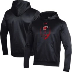 Wisconsin Badgers Under Armour Football Icon Pullover Hoodie - Black