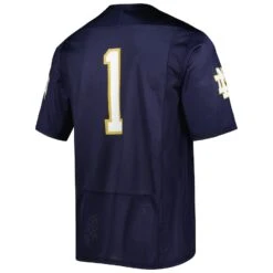 #1 Notre Dame Fighting Irish Under Armour Team Wordmark Replica Football Jersey - Navy -Football Related Stores mens under armour number 1 navy notre dame fighting irish team wordmark replica football jersey pi4688000 altimages ff 4688309 cea07afe35150ca332bcalt3 full