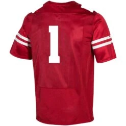 #1 Wisconsin Badgers Under Armour Replica Football Jersey - Red 5 #1 Wisconsin Badgers Under Armour Replica Football Jersey - Red -Football Related Stores mens under armour number 1 red wisconsin badgers replica football jersey pi3443000 altimages ff 3443602 5cde92f43dc97a4000d8alt3 full