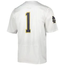 #1 Notre Dame Fighting Irish Under Armour Team Wordmark Replica Football Jersey - White -Football Related Stores mens under armour number 1 white notre dame fighting irish team wordmark replica football jersey pi4688000 altimages ff 4688310 3c19518ba35ef2ff1b3balt3 full
