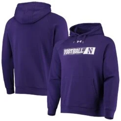 Northwestern Wildcats Under Armour 2021 Sideline Football All-Day Raglan Pullover Hoodie - Purple