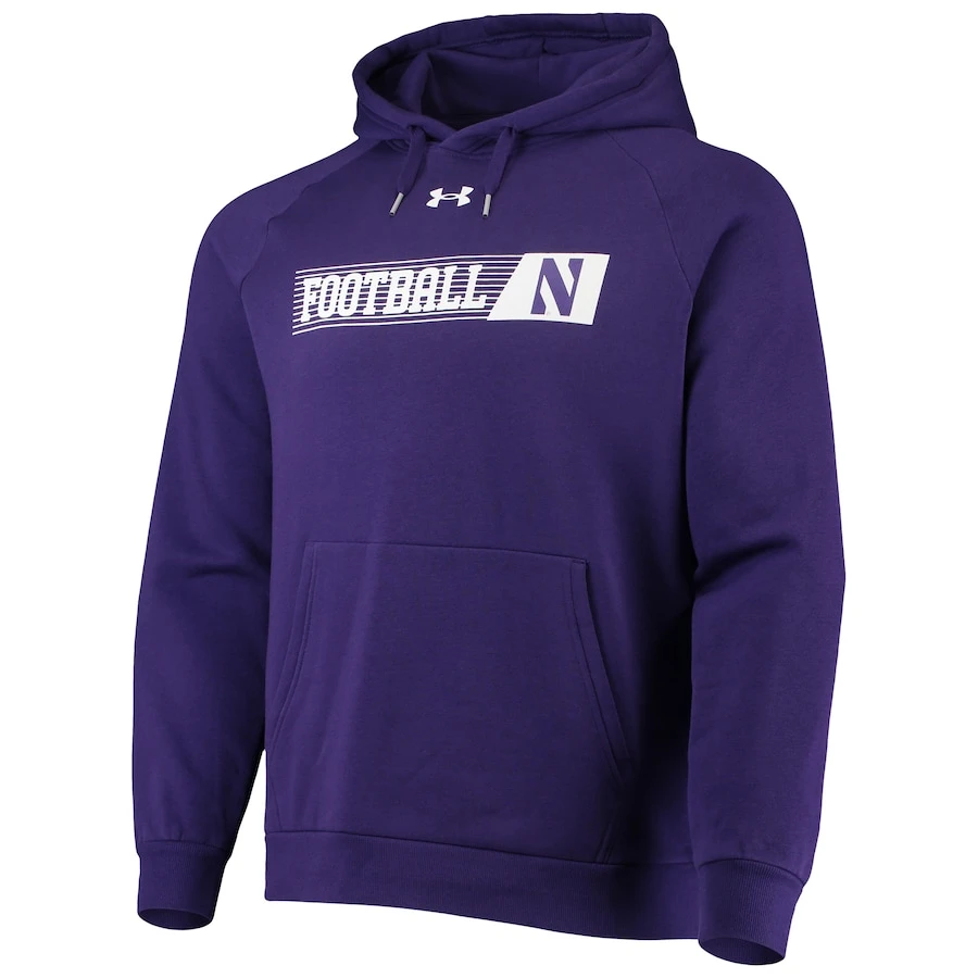 Northwestern Wildcats Under Armour 2021 Sideline Football All-Day Raglan Pullover Hoodie - Purple 2 Northwestern Wildcats Under Armour 2021 Sideline Football All-Day Raglan Pullover Hoodie - Purple - Image 2