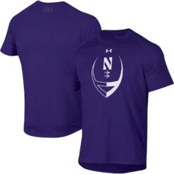 Northwestern Wildcats Under Armour Football Icon Raglan Performance T-Shirt - Purple