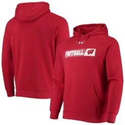 Wisconsin Badgers Under Armour 2021 Sideline Football All-Day Raglan Pullover Hoodie - Red