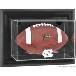 North Carolina Tar Heels Fanatics Authentic Black Framed (2015-Present Logo) Wall-Mountable Football Display Case