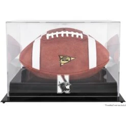 Northwestern Wildcats Fanatics Authentic Black Base Team Logo Football Display Case With Mirror Back