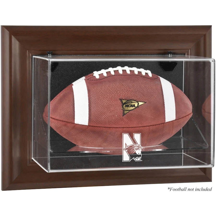 Northwestern Wildcats Fanatics Authentic Brown Framed Wall-Mountable Football Display Case 1 Northwestern Wildcats Fanatics Authentic Brown Framed Wall-Mountable Football Display Case