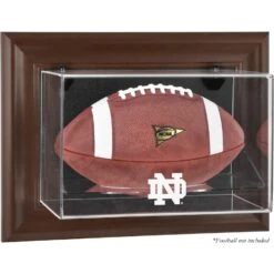 Notre Dame Fighting Irish Fanatics Authentic Brown Framed Wall-Mountable Football Display Case