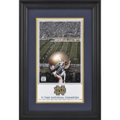 Notre Dame Fighting Irish Fanatics Authentic Framed 10" X 18" 11-Time Football National Champions Legacy Print