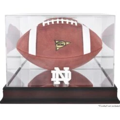 Notre Dame Fighting Irish Fanatics Authentic Mahogany Base Logo Football Display Case With Mirror Back