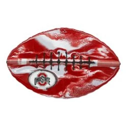 Ohio State Buckeyes 10.5'' X 17'' Football Recycled Metal Wall Art