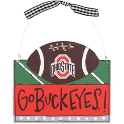 Ohio State Buckeyes Logo Football Ornament