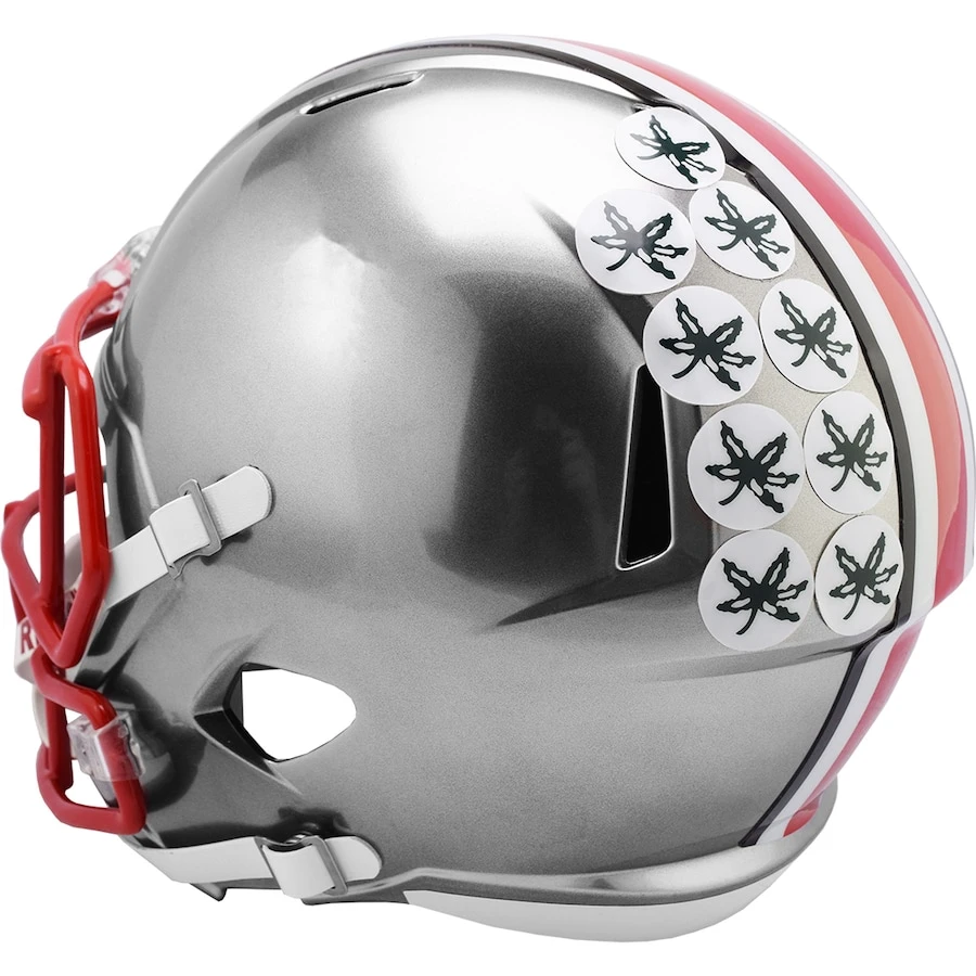 Ohio State Buckeyes Fanatics Authentic Riddell FLASH Alternate Revolution Speed Replica Football Helmet 2 Ohio State Buckeyes Fanatics Authentic Riddell FLASH Alternate Revolution Speed Replica Football Helmet - Image 2