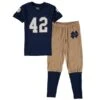Notre Dame Fighting Irish Wes & Willy Preschool Football Player V-Neck T-Shirt And Pants Sleep Set - Navy