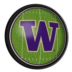 Washington Huskies Football 18'' Round Slimline Illuminated Wall Sign